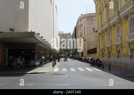 Valencia, Spanien - 07 August, 2018: Valencia ist eine der größten und lebhaftesten Städte in Spanien. Es ist diese Stadt im süd-östlichen Teil o entfernt Stockfoto