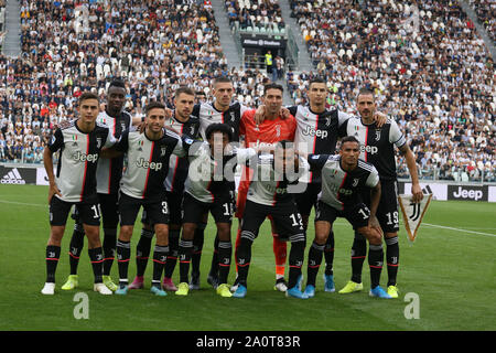 Turin, Italien, 21. September 2019, eine TIM 2019/2020 - Turin, ALLIANZ STADION JUVENTUS VS HELLAS VERONA LINE UP bei Juventus Turin Juventus Vs Hellas Verona - Italienische Fußball Serie A Männer Meisterschaft - Credit: LPS/Claudio Benedetto/Alamy Live News SERIE Stockfoto