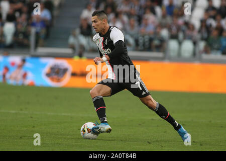 Turin, Italien, 21. September 2019, eine TIM 2019/2020 - Turin, ALLIANZ STADION JUVENTUS VS HELLAS VERONA 7 CRISTIANO RONALDO (juventus) während Juventus Vs Hellas Verona - Italienische Fußball Serie A Männer Meisterschaft - Credit: LPS/Claudio Benedetto/Alamy Live News SERIE Stockfoto