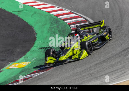 Salinas, Kalifornien, USA. 20 Sep, 2019. CHARLIE KIMBALL (23) der Vereinigten Staaten Praktiken für die Firestone Grand Prix von Monterey an Weathertech Raceway Laguna Seca in Salinas, Kalifornien. (Bild: © Walter G Arce Sr Schleifstein Medi/ASP) Stockfoto