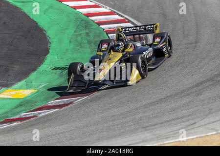 Salinas, Kalifornien, USA. 20 Sep, 2019. CONOR DALY (7) der Vereinigten Staaten Praktiken für die Firestone Grand Prix von Monterey an Weathertech Raceway Laguna Seca in Salinas, Kalifornien. (Bild: © Walter G Arce Sr Schleifstein Medi/ASP) Stockfoto