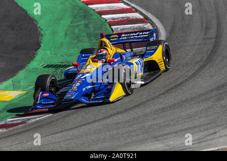 Salinas, Kalifornien, USA. 20 Sep, 2019. ALEXANDER ROSSI (27) der Vereinigten Staaten Praktiken für die Firestone Grand Prix von Monterey an Weathertech Raceway Laguna Seca in Salinas, Kalifornien. (Bild: © Walter G Arce Sr Schleifstein Medi/ASP) Stockfoto