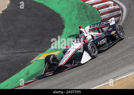 Salinas, Kalifornien, USA. 20 Sep, 2019. (2) Josef NEWGARDEN der Vereinigten Staaten Praktiken für die Firestone Grand Prix von Monterey an Weathertech Raceway Laguna Seca in Salinas, Kalifornien. (Bild: © Walter G Arce Sr Schleifstein Medi/ASP) Stockfoto