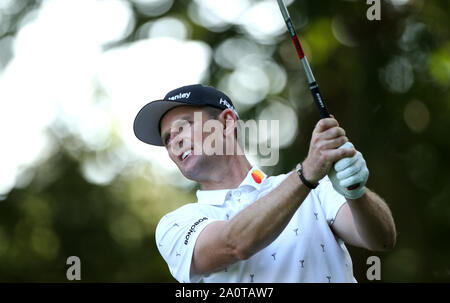 Justin Rose bei Tag drei der BMW PGA Championship in Wentworth Golf Club, Surrey. Stockfoto