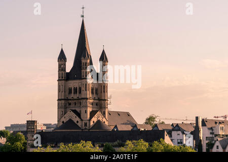 Kirche von Groß St. Martin in Köln Stockfoto