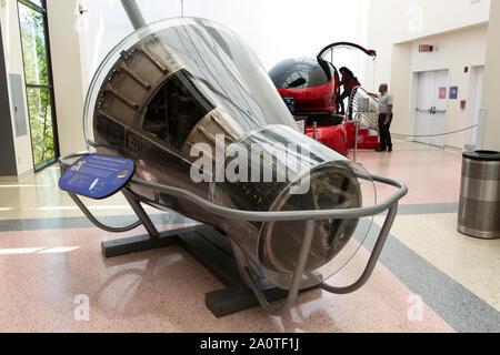 LOS ANGELES - Das original Mercury Redstone 2 Kapsel im California Science Center. Stockfoto