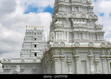 Die Außenseite des hinduistischen Tempel. Lemont, Illinois, USA Stockfoto