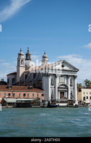 Kirche Santa Maria del Rosario (Gesuati) am Ufer der Lagune, Venedig, Italien Stockfoto