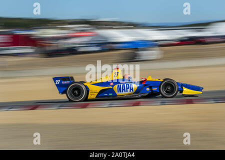 Salinas, Kalifornien, USA. 21 Sep, 2019. ALEXANDER ROSSI (27) der Vereinigten Staaten Praktiken für die Firestone Grand Prix von Monterey an Weathertech Raceway Laguna Seca in Salinas, Kalifornien. (Bild: © Walter G Arce Sr Schleifstein Medi/ASP) Stockfoto