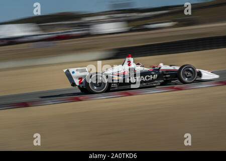 Salinas, Kalifornien, USA. 21 Sep, 2019. (2) Josef NEWGARDEN der Vereinigten Staaten Praktiken für die Firestone Grand Prix von Monterey an Weathertech Raceway Laguna Seca in Salinas, Kalifornien. (Bild: © Walter G Arce Sr Schleifstein Medi/ASP) Stockfoto