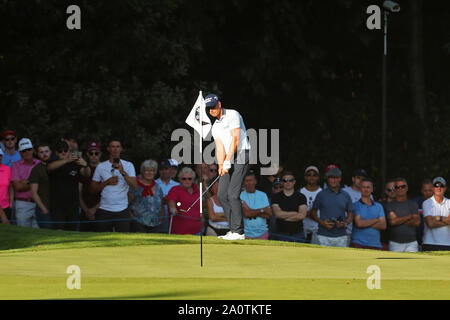 Virginia Water, Großbritannien. 21 Sep, 2019. Henrik Stenson in Runde drei der BMW PGA Championship, Golfturnier der European Tour bei Wentworth Golf Club, Virginia Water, Surrey, England. Credit: ESPA/Alamy leben Nachrichten Stockfoto