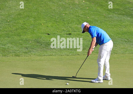 Virginia Water, Großbritannien. 21 Sep, 2019. Alex Noren, während der dritten Runde der BMW PGA Championship, Golfturnier der European Tour bei Wentworth Golf Club, Virginia Water, Surrey, England. Credit: ESPA/Alamy leben Nachrichten Stockfoto