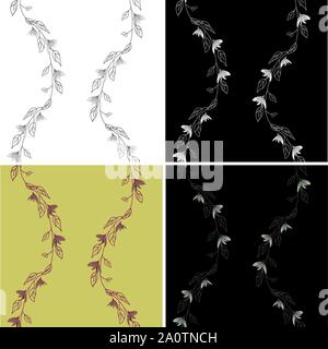 Schöne Einladung mit Blumen. Vektor floral background. Abstrakte Vorlage. Schöne nahtlose Vektor florale Muster Hintergrund, exotische Drucken Stock Vektor