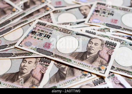 Japanische Yen-Banknoten. Währung Aus Japan Und Japanischen Yen ...