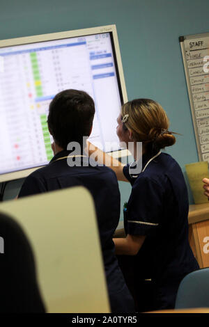 Allgemeine Ansichten von Krankenhauspersonal über ihre Arbeit im Royal Sussex County Hospital in Brighton, East Sussex, UK. Stockfoto