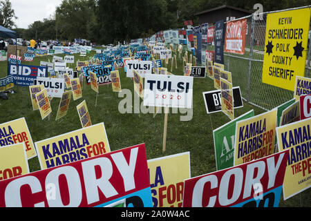 Des Moines, Iowa, USA. 21 Sep, 2019. Die 2019 Iowa Steak braten an den Des Moines Water Works Park. Credit: Rick Majewski/ZUMA Draht/Alamy leben Nachrichten Stockfoto