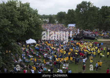 Des Moines, Iowa, USA. 21 Sep, 2019. Die 2019 Iowa Steak braten an den Des Moines Water Works Park. Credit: Rick Majewski/ZUMA Draht/Alamy leben Nachrichten Stockfoto