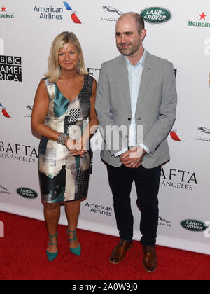 September 21, 2019, Beverly Hills, Kalifornien, USA: (L-R) BAFTA Los Angeles CEO Chantal Rickards und BAFTA-Los Angeles COO Matthew Wiseman besucht BAFTA Los Angeles + BBC America TV Tea Party 2019. (Bild: © Billy Bennight/ZUMA Draht) Stockfoto