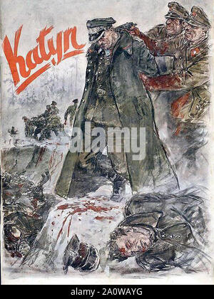 Das Massaker von Katyn KATYN (Smolensk, 1939-40) im Jahr 1939, während der russischen Invasion von Polen, einige 14.500 polnische Offiziere wurden erfasst und in drei P.O.W. Camps in der Sowjetunion interniert. Die nächste Zeit, die Welt von diesen Gefangenen hörte, war eine Nachrichtensendung am 13. April 1943, vom Radio Berlin. Er stellte fest, dass die deutsche Armee Massengräber von Katyn, 18 Kilometer nord-westlich von Smolensk entdeckt hatte, in der Nähe des Dorfes Gneizdovo und mit den Gremien der polnischen Offizieren Stockfoto