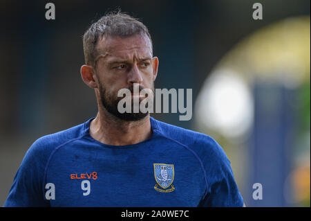 21. September 2019, Hillsborough, Sheffield, England; Sky Bet Meisterschaft, Sheffield Mittwoch vs Fulham: Credit: Dean Williams/News Bilder, Steven Fletcher (9) von Sheffield Mittwoch englische Fußball-Liga Bilder unterliegen DataCo Lizenz Stockfoto