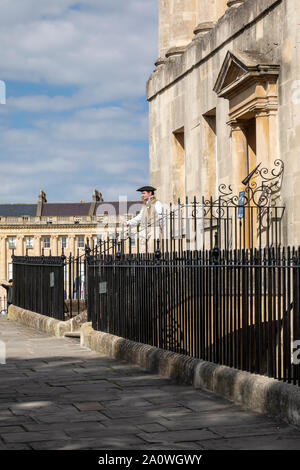 No.1 The Royal Crescent, City of Bath, Somerset, England, Großbritannien. Ein UNESCO-Weltkulturerbe. Stockfoto