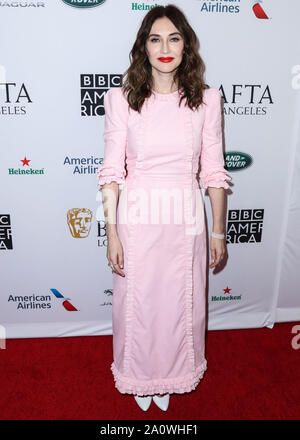 BEVERLY HILLS, LOS ANGELES, Kalifornien, USA - 21. SEPTEMBER: Carice Van Houten kommt an der BAFTA-Los Angeles + BBC America TV Tea Party 2019 Im Beverly Hilton Hotel am 21. September stattfand, 2019 in Beverly Hills, Los Angeles, Kalifornien, Vereinigte Staaten. (Foto von Xavier Collin/Image Press Agency) Stockfoto