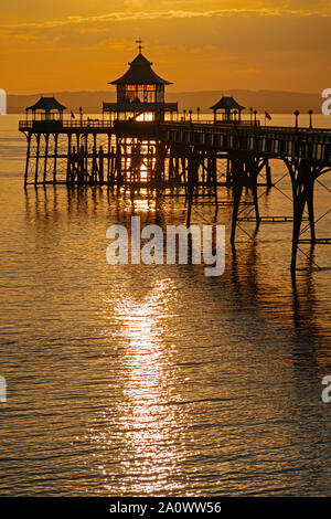 Vom Strand Clevedon Meer genommen Stockfoto