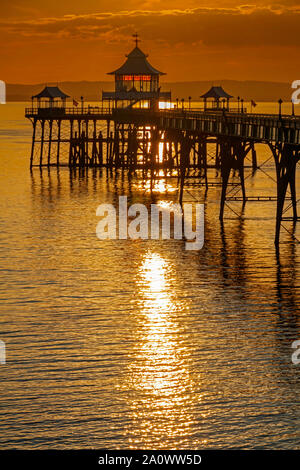 Vom Strand Clevedon Meer genommen Stockfoto