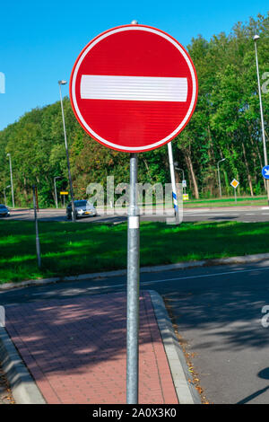 Niederländische Verkehrszeichen: eine Art und Weise, wie der Verkehr Stockfoto