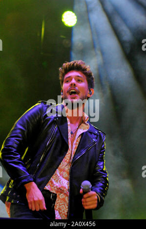 Esplugues de Llobregat, Spanien. 21 Sep, 2019. Sänger Carlos führt live auf der Bühne in Esplugues de Llobregat. Credit: SOPA Images Limited/Alamy leben Nachrichten Stockfoto