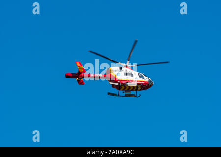 Cornwall Air Ambulance G CIOS MD 902 Watergate Bay Geschwindigkeit Hillclimb Sept 2019 Stockfoto