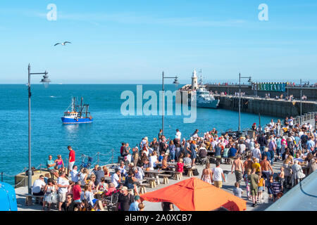 Folkestone Harbour ARM, Kent, Vereinigtes Königreich Stockfoto