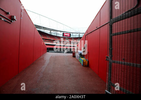 London, Großbritannien. 22 Sep, 2019. Allgemeine Ansicht des Emirates Stadium während der Premier League Spiel zwischen Arsenal und Aston Villa im Emirates Stadium, London, England am 22. September 2019. Foto von Tom Smeeth. Nur die redaktionelle Nutzung, eine Lizenz für die gewerbliche Nutzung erforderlich. Keine Verwendung in Wetten, Spiele oder einer einzelnen Verein/Liga/player Publikationen. Credit: UK Sport Pics Ltd/Alamy leben Nachrichten Stockfoto