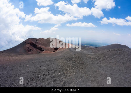 Gipfelkrater Ätna Vulkan Stockfoto