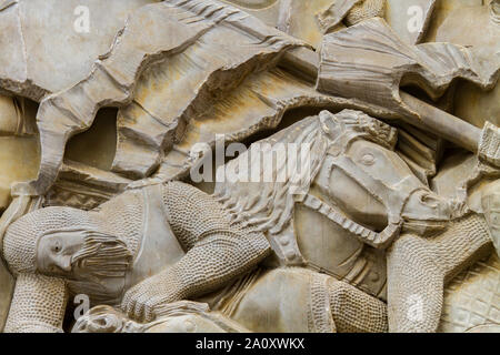 Von dekorativen Fassade des Palazzo dell'Arengario in Mailand, Italien Detail Stockfoto