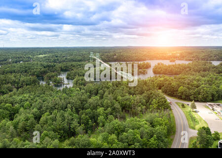 Antenne Panoramablick der Tausend Inseln Nationalpark Stockfoto