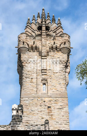 Die Scottish National Wallace Monument Sir William Wallace in Stirling, die besiegt König Edward I. Armee bei Stirling Bridge im Jahre 1297 Stockfoto