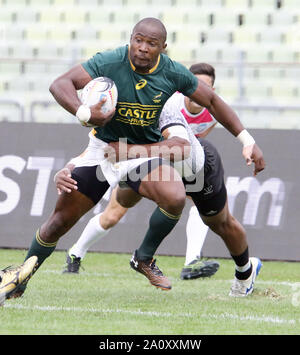 München, Bayern, Deutschland. 22 Sep, 2019. Impi Visser (Südafrika), Endgültige, Rugby Turnier, Fidschi vs Südafrika. München, Olympia Stadion, Sept. 22, 2019, die Teams von Neuseeland, England, Australien, Südafrika, Deutschland, Fidschi, den USA und Frankreich an diesem Tag 2 Turnier teilnehmen, Kredit: Wolfgang Fehrmann/ZUMA Draht/Alamy leben Nachrichten Stockfoto