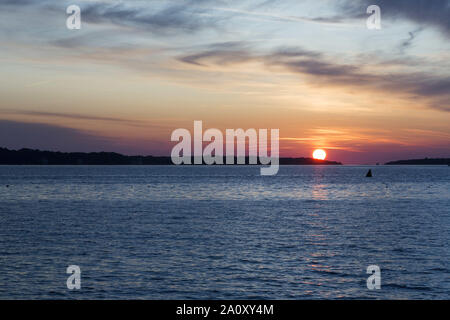 Sonnenuntergang an der Adria Stockfoto