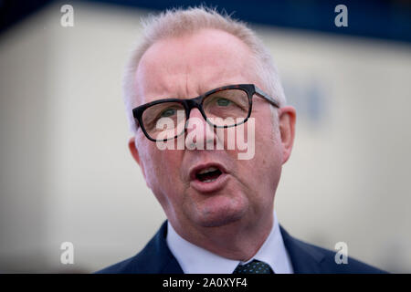 Ehemalige Labour-abgeordnete Ian Austin startet Mainstream, die neue Kampagne gegen Extremismus, außerhalb der Labour Party in Brighton. Stockfoto