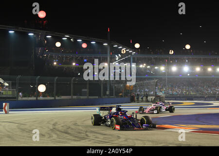 Marina Bay, Singapore. 22. September 2019. Die Formel-1-Rennen Tag; Scuderia Toro Rosso, Daniil Kvyat Stockfoto