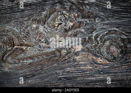 Verwitterte knotty Plank, Holz- Textur für Fichte (Picea abies) Stockfoto