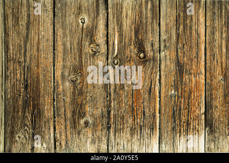 Verwitterte alte Planken auf Zaun, Holz- Textur für ihr Design, Vintage Look Stockfoto