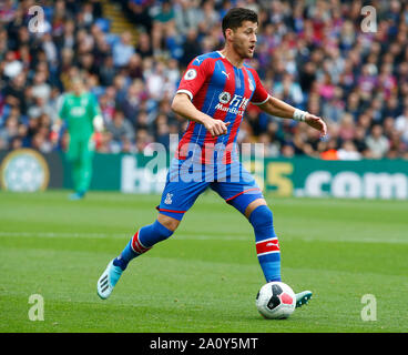 London, Großbritannien. 22 Sep, 2019. Crystal Palace Joel Ward während der Englischen Premier League zwischen Crystal Palace und Wolverhampton Wanderers am Selhurst Park Stadium, London, England am 22. September 2019 Quelle: Aktion Foto Sport/Alamy leben Nachrichten Stockfoto