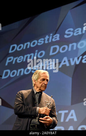 San Sebastian, Spanien. 21 Sep, 2019. Costa Gavras am Donostia Award für sein Lebenswerk an der 67th San Sebastian International Film Festival / Festival Internacional de Cine de San Sebastián am Theater Victoria Eugenia. San Sebastian, 21.09.2019 | Verwendung der weltweiten Kredit: dpa/Alamy leben Nachrichten Stockfoto