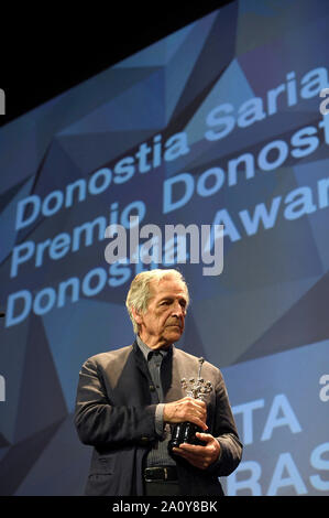 San Sebastian, Spanien. 21 Sep, 2019. Costa Gavras am Donostia Award für sein Lebenswerk an der 67th San Sebastian International Film Festival / Festival Internacional de Cine de San Sebastián am Theater Victoria Eugenia. San Sebastian, 21.09.2019 | Verwendung der weltweiten Kredit: dpa/Alamy leben Nachrichten Stockfoto