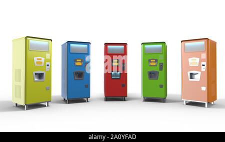 3D-Rendering des alten Getränkeautomaten Stockfoto