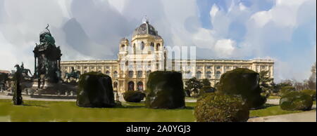 Wien, Österreich - Aquarell Stil. Stockfoto