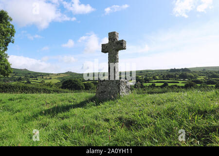 Stein Friedhof in Dartmoor National Park Stockfoto