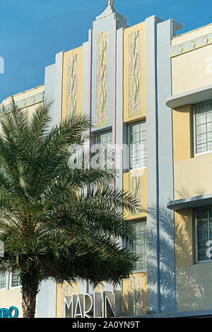 MARLIN HOTEL (© Lawrence Murray Dixon 1939) COLLINS AVENUE SOUTH BEACH MIAMI BEACH FLORIDA USA Stockfoto